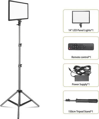 Obrázek produktu pro Video osvětlení, nastavitelný jas, dvoubarevné osvětlení, stativ 150 cm