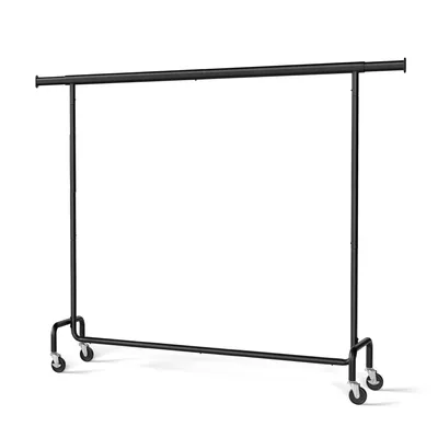 Produktbild von SONGMICS Kleiderständer auf Rollen, ausziehbare Kleiderstange, bis 110 kg belastbar, 45 x (160-200) x 162,9 cm, schwarz