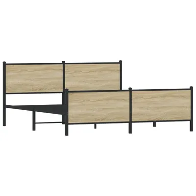 Obrázek produktu pro vidaXL Kovová postel bez matrace Sonoma dub 180x200 cm