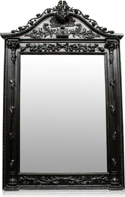 Produktbild von Casa Padrino Luxus Barock Spiegel Schwarz - Handgefertigter Massivholz Spiegel im Barockstil - Barock Möbel - Edel & Prunkvoll