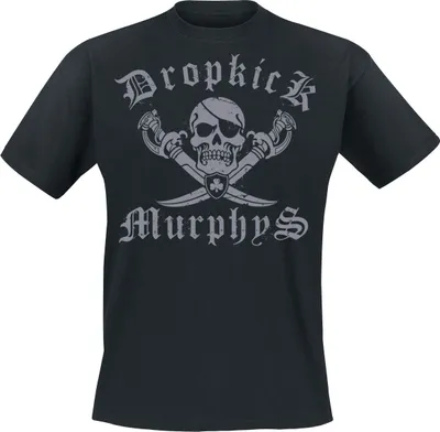 Produktbild von Dropkick Murphys T-Shirt Herren Jolly Roger schwarz L
