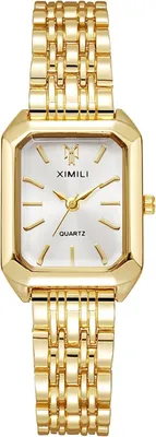 Produktbild von Damen Analog Quarzuhr mit Edelstahlarmband, Klein Schlicht Vintage Klassisch Armbanduhr, Casual Quarz