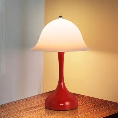 Obrázok produktu pre ZMH nočná lampa LED stolová lampa bezdrôtová dobíjateľná stolová lampa dotykové stmievateľné svietidlo do spálne USB červený klobúk vnútorná lampa do spálne jedálenský stôl