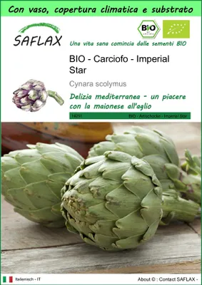 Immagine prodotto di SAFLAX Garden to go - BIO - Carciofo - Imperial Star - 5 semi - Cynara