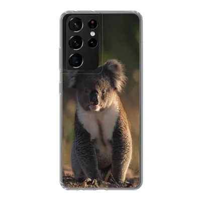Produktbild von MuchoWow® Handyhülle Schutzhülle Hülle für Samsung Galaxy S21 Ultra Koala - Sonne - Tier - Kinder - Jungen - Mädchen Silikon Softcase Handy Hülle - Mobiltelefon