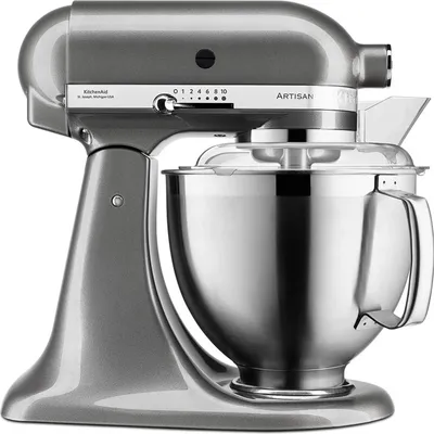 Image de KitchenAid ARTISAN 5KSM185PS, Mixeur sur socle, Argent, Battre, pétrir, mélanger, 1,45 m, 4,8 l, MEDALLION SILVER