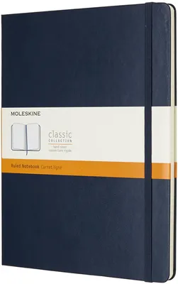 Image de Moleskine Bleu saphir Extra Large Carnet de notes ligné rigide