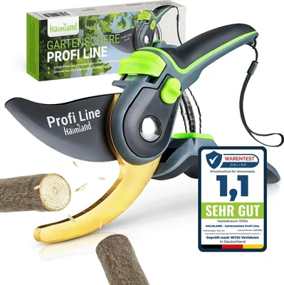Produktbild von Profi-Gartenschere Bypass scharfe SK5 Stahlklinge grün