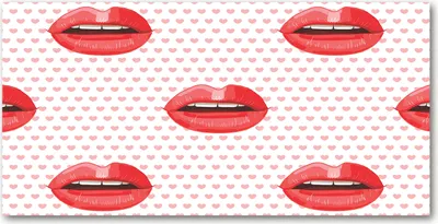 Produktbild von Tulup® Glas-Bild - 100x50 -Wandkunst - Wandbild hinter gehärtetem Sicherheitsglas  - Sonstige - Rote Lippen - Rot