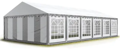 Produktbild von TOOLPORT Partyzelt Festzelt 6x12 m Garten-Pavillon PVC Plane 700 N in grau-weiß Wasserdicht