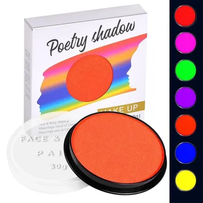 Obrázok produktu pre Detiarska farba na tvár, UV fluorescenčná, oranžová, 30 g