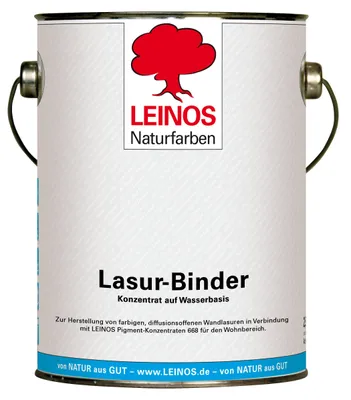 Produktbild von LEINOS Lasur-Binder 2,5 l für Wände innen, Lasurtechnik, Konzentrat