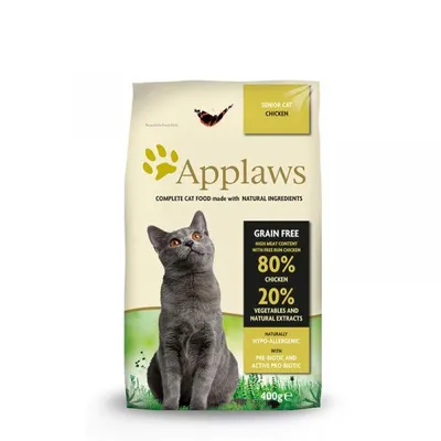 Productafbeelding van APPLAWS Kattenvoer Droogvoer Senior Kip 400 gram