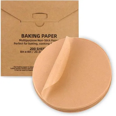 Immagine prodotto di Carta da forno antiaderente senza grassi, 20,3 cm, marrone, 200 fogli