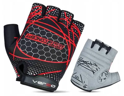 Imagen del producto de Guantes de bicicleta Verso SB-01-8027-A, color negro y rojo