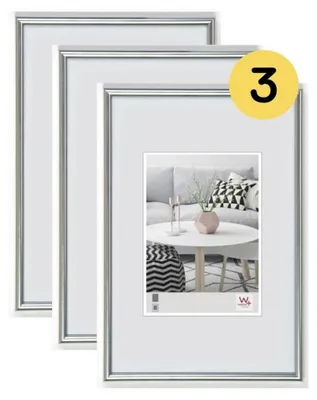 Immagine prodotto di Cornici per foto Walther Design, argento, 20 x 30 cm, confezione da 3, realizzate in plastica