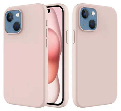 Productafbeelding van MobyDefend Hoesje - Geschikt voor iPhone 15 - Matte Siliconen Backcover - Roze