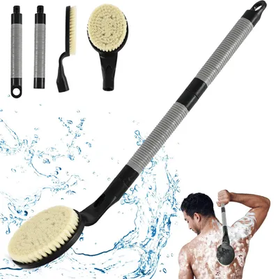 Produktbild von Rückenbürste mit langem Griff für die Dusche, 55,1 cm, Duschrückenbürste, Rückenschrubber, Peeling und für ein besseres Hautbild bei älteren Menschen mit eingeschränkter Armbeweglichkeit