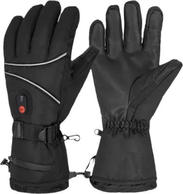 Produktbild von Elektrische Heizhandschuhe Winter, Outdoor Ski Radsport Elektrohandschuhe, Touchscreen Sensitive, USB aufladbar, 3-Stufen Temperatur, warm