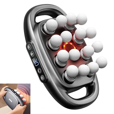 Produktbild von Nackenmassagegerät, 5-Gang-Stoßmassagegerät mit 3 Wärmestufen, 20-Minuten-Timer, für Rücken, Schultern, Beine, Füße