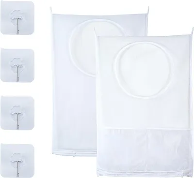 Produktbild von Set hängender Wäschekörbe 76 x 50,8 cm - Wandmontierter Wäschekorb zum Organisieren und Aufbewahren schmutziger Wäsche