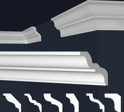 Produktbild von MARBET DESIGN Stuckleisten XPS Styropor weiß - Deckenleisten Zierleisten Eckleisten Dekorbau E-Leisten - (2 Meter / 1 Leiste E-20)