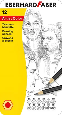 Obrázek produktu pro EBERHARD FABER 516913 EBERHARD FABER Artist Colour pencil, 12dílné kovové pouzdro
