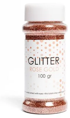 Produktbild von Glitzer roségold 100g in Dose basteln Party Deko