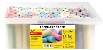 Obrázok produktu pre Kriedy Wegenkrijt, 100 kusov, 8 jasných farieb, 100 okrúhlych krúžkov