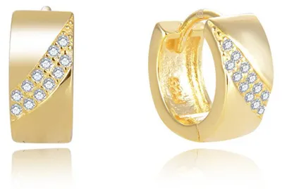 Produktbild von Charmante runde vergoldete Ohrringe AGUC2674-GOLD