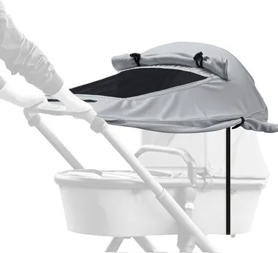 Produktbild von Sonnenschutz für Kinderwagen, UV-Schutz, Einfach zu Installieren, Grau, für Außenaktivitäten