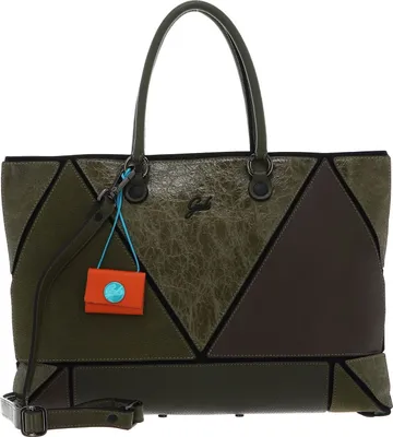 Produktbild von Gabs Leder Schultertasche Rioko Momu Sendai Black Shoulder Bag Verde Oliva olivgrün