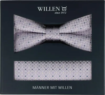 Produktbild von Herren Fliege und Einstecktuch Set, Farbe Blau, für Hochzeiten und andere festliche Anlässe