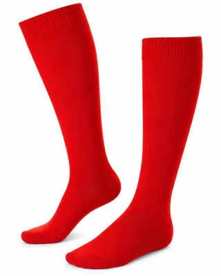 Produktbild von Damen Kniestrümpfe Einfarbig Natur Rot Größe 39-42