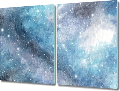 Produktbild von Coloray Hackbrett Herdabdeckplatte 2x40x52 cm Küchenbrett Kochplattenabdeckung Schneidebrett - Der Nachthimmel Galaxie Stern