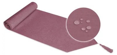 Produktbild von Tischläufer beschichtet Struktur Leinen-Optik Wasser abweisend Lotuseffekt Tischband #1124 flieder 40x100 cm