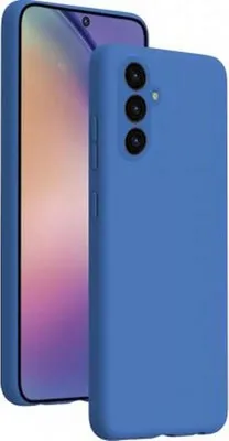 Productafbeelding van Beschermhoes voor Samsung Galaxy A55 5G, SoftTouch siliconen, blauw, merk Bigben