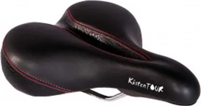 Image de P&P selle confortable Küstentour 800, Uni, 265x205mm, 474g, noir/rouge