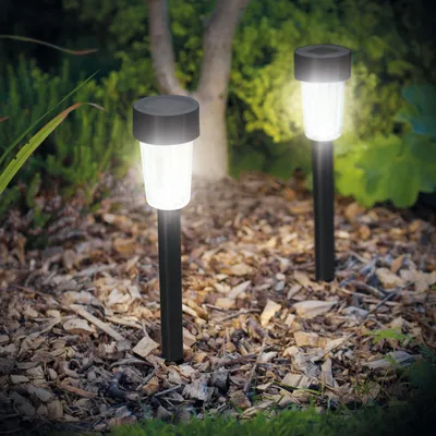 Image de Lampe solaire LED pour plastique extérieur - noir