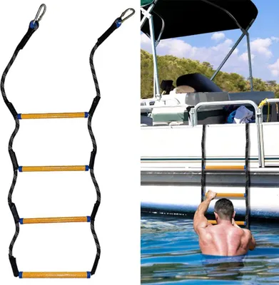 Produktbild von Level 4 Strickleiter,marine rope ladders,127x33 cm,Geeignet für Kinderspiele,Arbeiten in großer Höhe und Rettungseinsätze