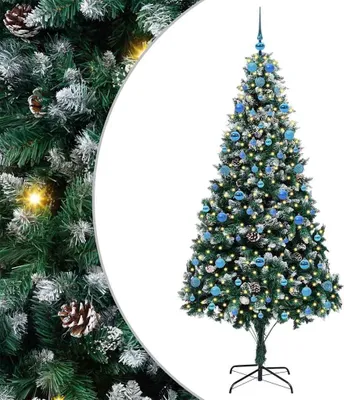 Produktbild von vidaXL Künstlicher Weihnachtsbaum mit 300 LEDs mit Ständer Grün 210 cm