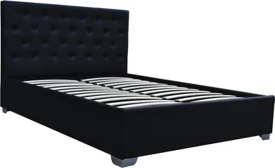Image de Lit double avec coffre "Tino" - 160 × 200 cm - Noir