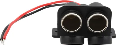 Image de Prise allume-cigare à double trou avec câble de 20 cm, 12 V, 120 W, sortie 10 A pour voiture, marine, camion, ATV, camping-car