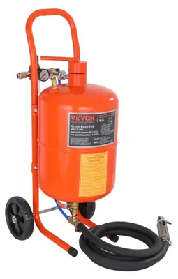 Produktbild von Mobiler Sandstrahlgerät, 18,92 Liter - Betriebsdruck 60-110 PSI - Inklusive Öl-Wasser-Abscheider