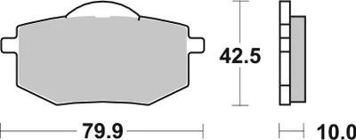 Productafbeelding van SBS 616HF remblokken set voorzijde, geschikt voor YAMAHA motorfietsen, model XV