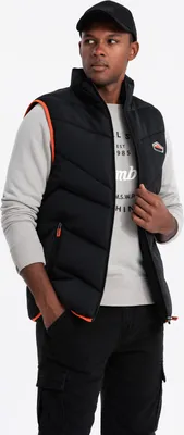 Obrázok produktu pre Ombre Clothing Pánska vesta Amaniyy čierna S/M