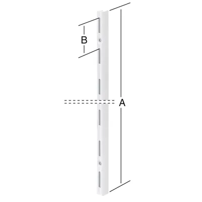 Produktbild von TrendLine Wandschiene 1-reihig weiß 200 x 1,5 cm