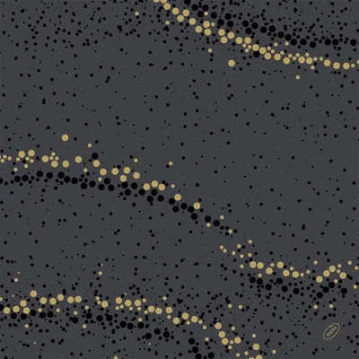 Produktbild von Duni Dunisoft Servietten Golden Stardust Black 40 x 40cm 60 Stück