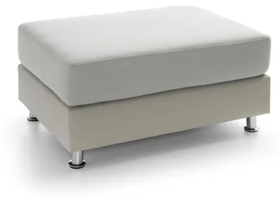 Produktbild von XXL Club Fußhocker Club Lounge Hocker Leder Textil Ottoman Designer Pufa Neu