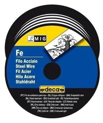 Immagine prodotto di Bobina di filo per saldatura MIG/MAG, acciaio, diametro 0,8 mm, alimentazione a gas, peso 0,7 kg, diametro della bobina 100 mm
